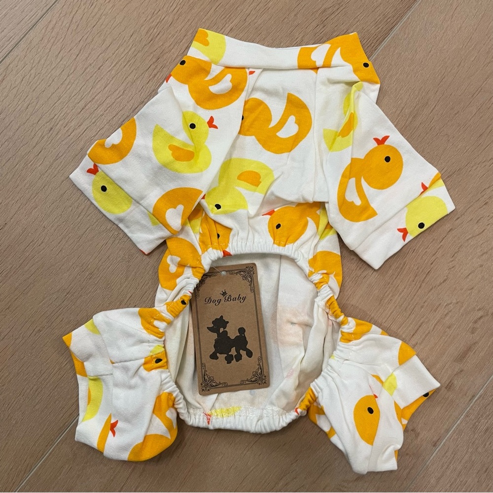 💗 NWT Dog Duck Print PJ Onesie